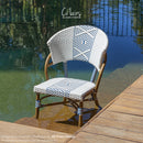 Silla Celie blanco / azul