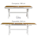 Mesa Expandible Veneto Blanca