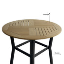 Mesa Periquera Grecia Redonda Gris Obscuro