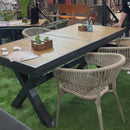 Mesa Expandible Veneto Gris Obscuro