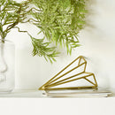 Avión Decorativo de Origami En Alambrón Dorado