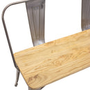 Banca Industry  Tipo Tolix con Respaldo Asiento de Madera