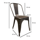 Silla Tipo Tolix Galvanizada Gun Metal