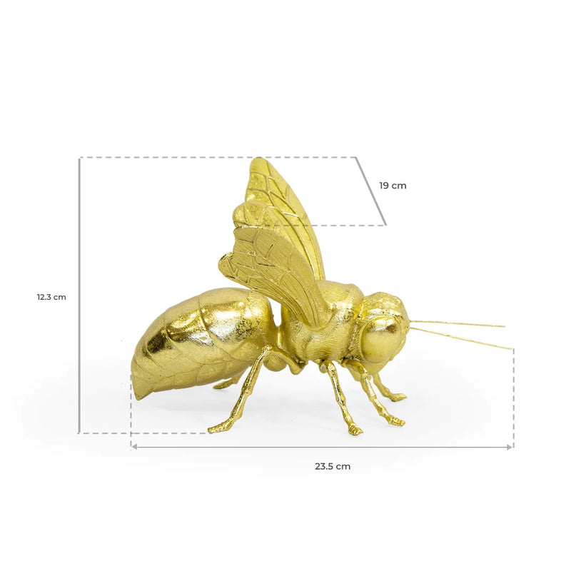 Figura Decorativa Abeja Apoide en Resina Gold