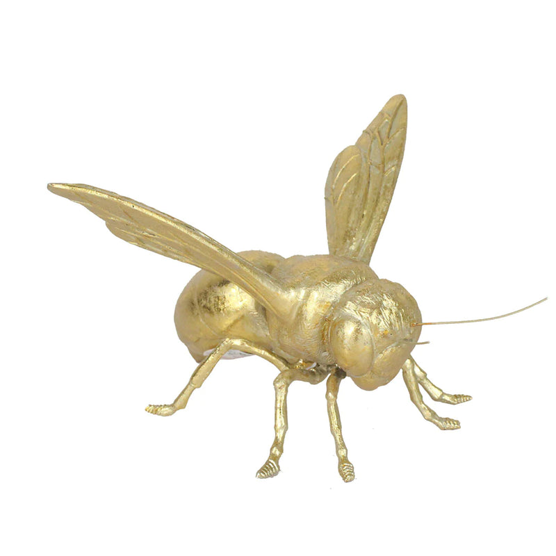 Figura Decorativa Abeja Apoide en Resina Gold