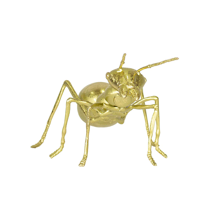 Figura Decorativa de Resina Ant Gold