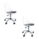 Set De 2 Sillas Tipo Eames De Oficina Blanca