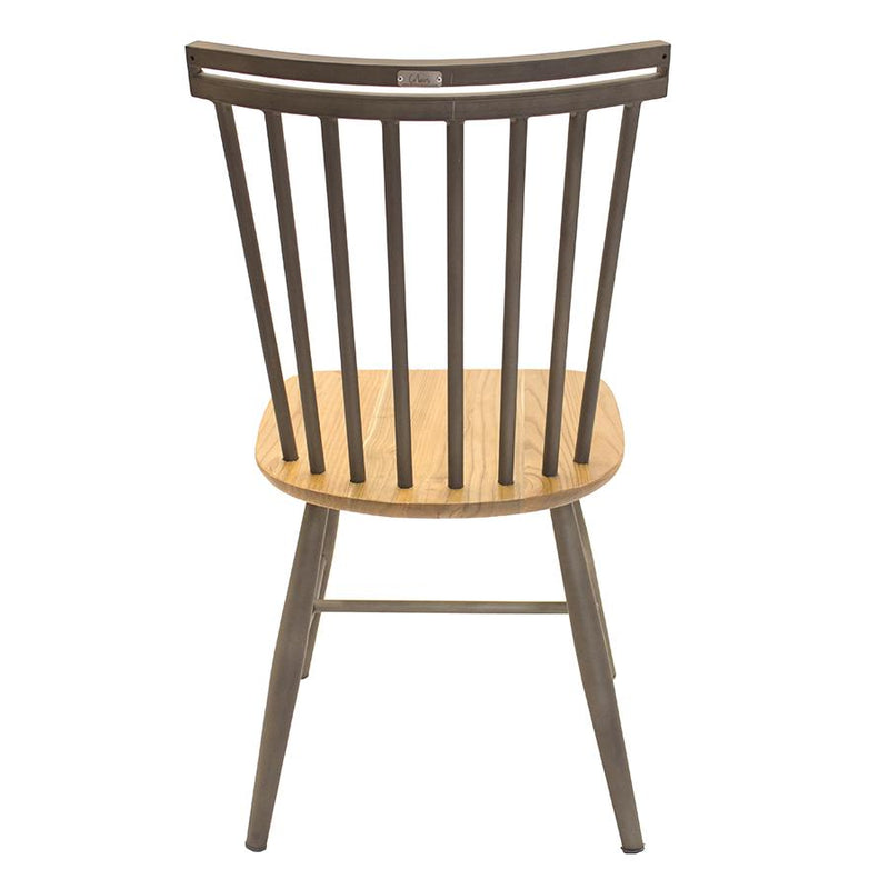 Set De 2 Sillas Windsor Cuadrada Gun Metal