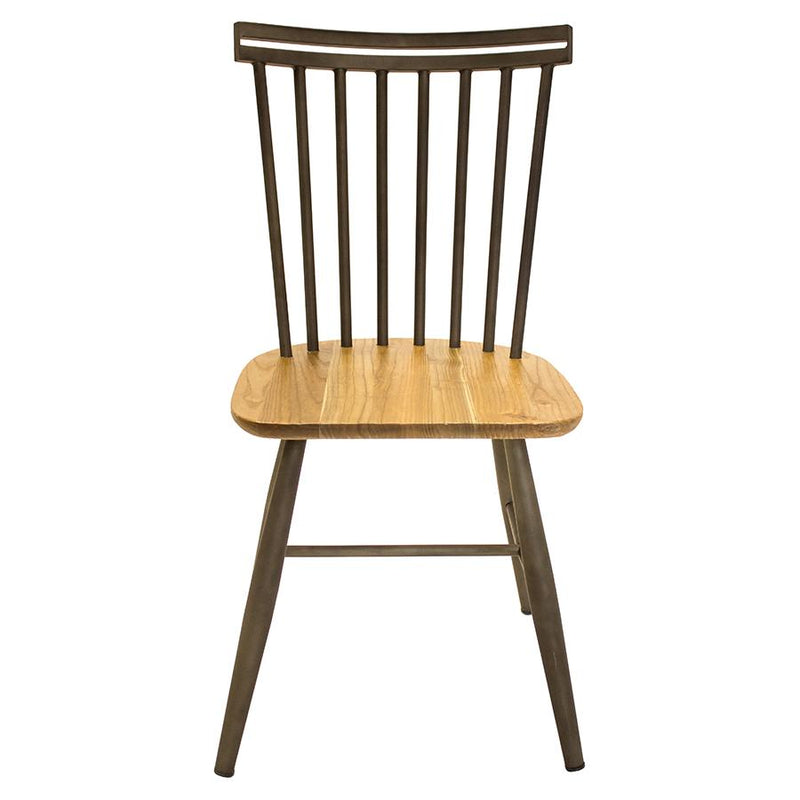 Set De 2 Sillas Windsor Cuadrada Gun Metal