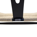 Set de 2 Sillas Wishbone Negra con Beige Réplica