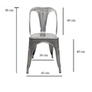 Silla Bat Metal Clear