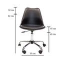 Set De 2 Sillas Tipo Eames De Oficina Negra
