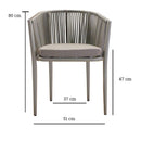 Silla Amalfi Gris