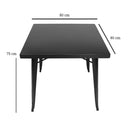 Mesa Industry Tipo Tolix Color Negro