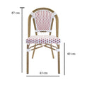 Silla Nantes Blanco con Rojo