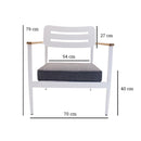 Set de 2 Sillones y 1 Mesa de Centro Fiji