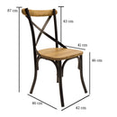 Set de 6 Sillas Crossback Negra