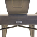 Silla Tipo Tolix Gun Metal con Braceras