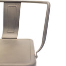 Silla Tipo Tolix Gun Metal con Braceras