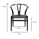 Set De 2 Sillas Wishbone Negra Réplica
